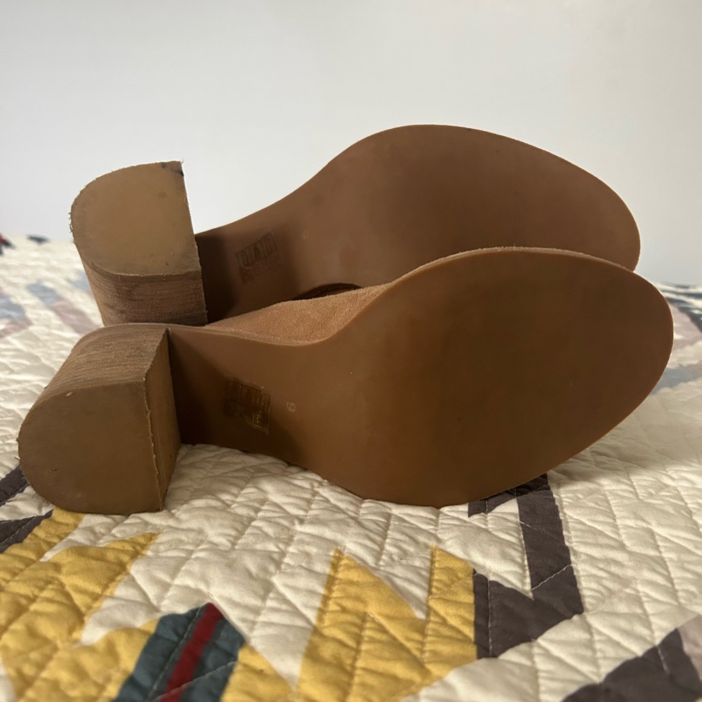 Free People X Jeffrey Campbell Minimal Lace-up Tan Heel- 9- Like New - Picture 3 of 7